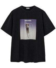 テレフォングラフィック 半袖 ユニセックス Tシャツ_ブラック