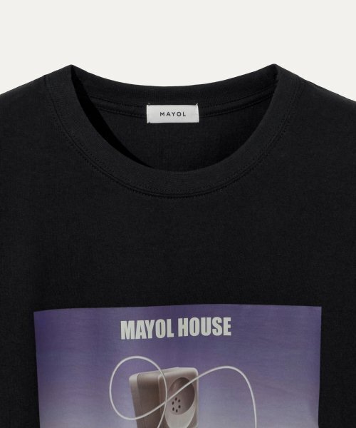 MAYOL(マイヨール)の「テレフォングラフィック 半袖 ユニセックス Tシャツ_ブラック(Tシャツ/カットソー・メンズ・その他・LARGE/MEDIUM/X-LARGE)」の4枚目の写真