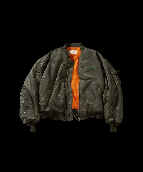 Anachronorm（アナクロノーム）の「【ANACHRONORM】AN395 DIRTY NYLON MA-1（MA-1・メンズ・ダークグリーン・3/2）」の2枚目の写真