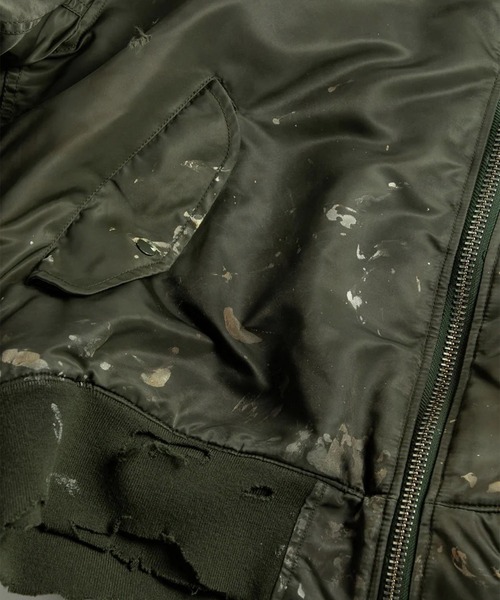 Anachronorm（アナクロノーム）の「【ANACHRONORM】AN395 DIRTY NYLON MA-1（MA-1・メンズ・ダークグリーン・3/2）」の13枚目の写真