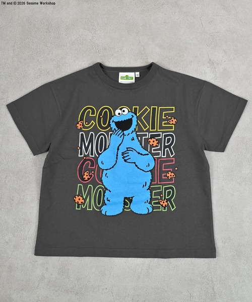 MARKEY'S（マーキーズ）の「【SESAME STREET】別注プリントTee（Tシャツ/カットソー・キッズ・チャコール/ブルー/オフホワイト・80/90/95/100/110/120/130/140/150）」の5枚目の写真