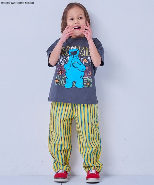 MARKEY'S（マーキーズ）の「【SESAME STREET】別注プリントTee（Tシャツ/カットソー・キッズ・チャコール/ブルー/オフホワイト・80/90/95/100/110/120/130/140/150）」の6枚目の写真