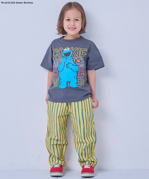MARKEY'S（マーキーズ）の「【SESAME STREET】別注プリントTee（Tシャツ/カットソー・キッズ・チャコール/ブルー/オフホワイト・80/90/95/100/110/120/130/140/150）」の7枚目の写真