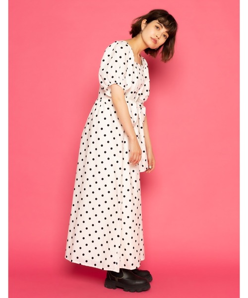 Little sunny bite(リトルサニーバイト)の「【little sunny bite と pink house Coin dot long dress】(ドレス・レディース・ブラック/アイボリー・FREE)」の17枚目の写真