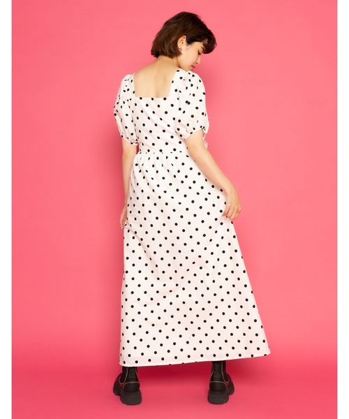 Little sunny bite(リトルサニーバイト)の「【little sunny bite と pink house Coin dot long dress】(ドレス・レディース・ブラック/アイボリー・FREE)」の18枚目の写真