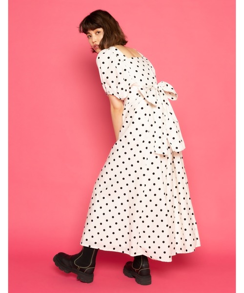 Little sunny bite(リトルサニーバイト)の「【little sunny bite と pink house Coin dot long dress】(ドレス・レディース・ブラック/アイボリー・FREE)」の3枚目の写真