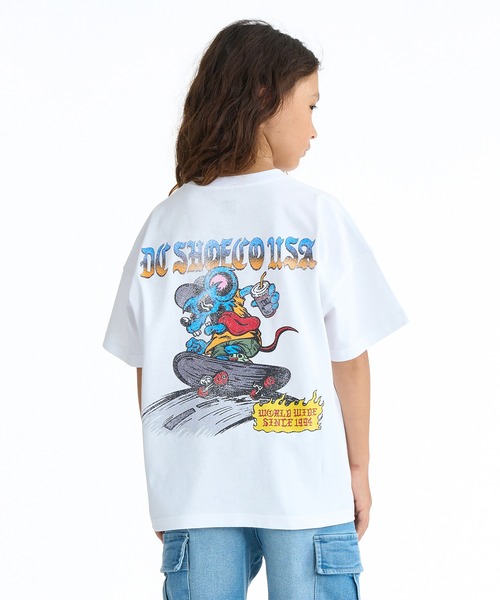 DC(ディーシー)の「DC/ディーシー 半袖 Tシャツ 26 KD SPRINT RAT SS YST261515(Tシャツ/カットソー・キッズ・ホワイト/ブラック・140cm/130cm/120cm/110cm/100cm/160cm/150cm)」の3枚目の写真