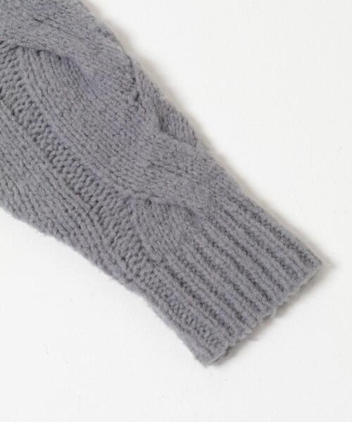 セール】ウールカシミヤケーブル編オーバーニット（ニット/セーター