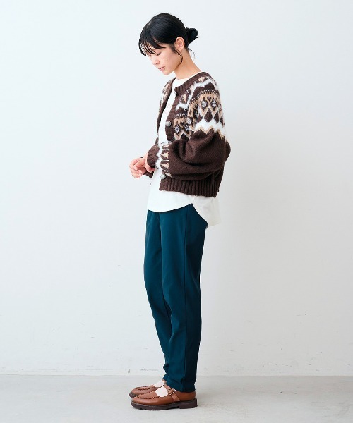 Live in comfort(リブインコンフォート)の「【低身長/高身長サイズあり】リブ イン コンフォート まるではいてないみたい!? ふんわり裏微起毛になった スーパー伸び軽テーパードパンツ(その他パンツ・レディース・アイボリー/ブルーグリーン/ブラック・1/2/3/5/7/9/11/12/13/14/4/6)」の5枚目の写真