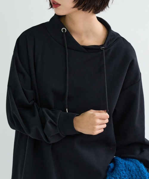 A.D.C.L.（エーディーシーエル）の「ダンボール素材 フード風デザイン ロングワンピース（ワンピース・レディース・杢グレー/ブラック・L/M）」の14枚目の写真