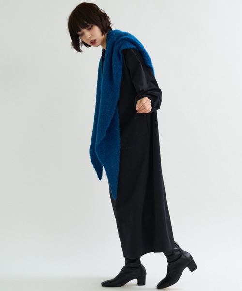 A.D.C.L.（エーディーシーエル）の「ダンボール素材 フード風デザイン ロングワンピース（ワンピース・レディース・杢グレー/ブラック・L/M）」の6枚目の写真