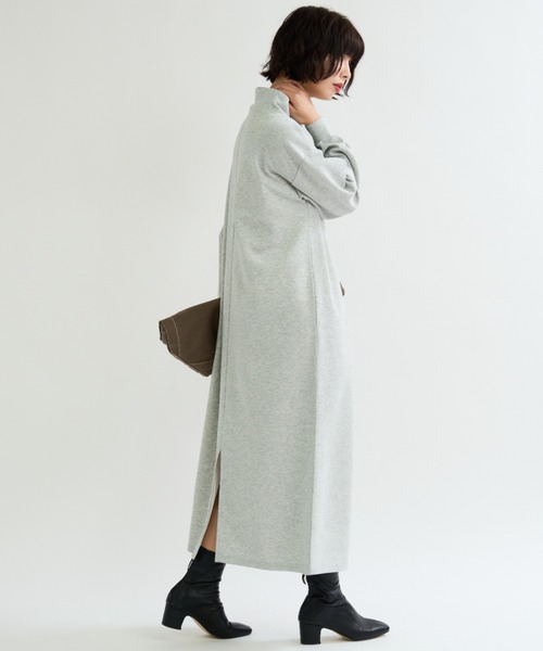 A.D.C.L.（エーディーシーエル）の「ダンボール素材 フード風デザイン ロングワンピース（ワンピース・レディース・杢グレー/ブラック・L/M）」の12枚目の写真