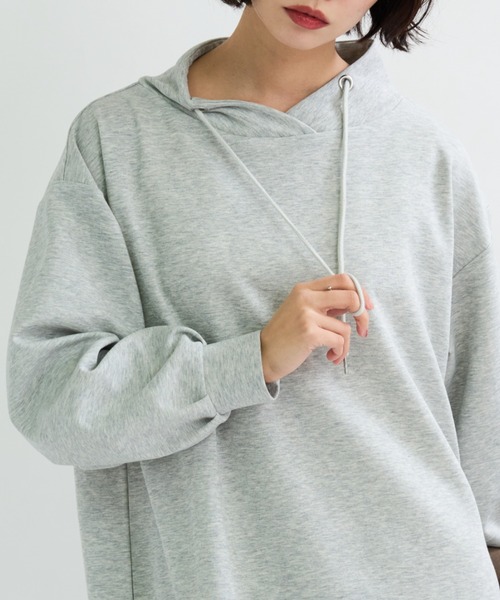 A.D.C.L.（エーディーシーエル）の「ダンボール素材 フード風デザイン ロングワンピース（ワンピース・レディース・杢グレー/ブラック・L/M）」の18枚目の写真