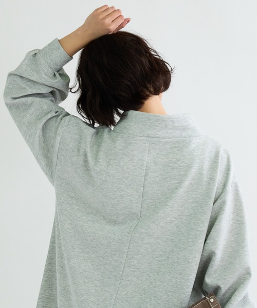 A.D.C.L.（エーディーシーエル）の「ダンボール素材 フード風デザイン ロングワンピース（ワンピース・レディース・杢グレー/ブラック・L/M）」の20枚目の写真