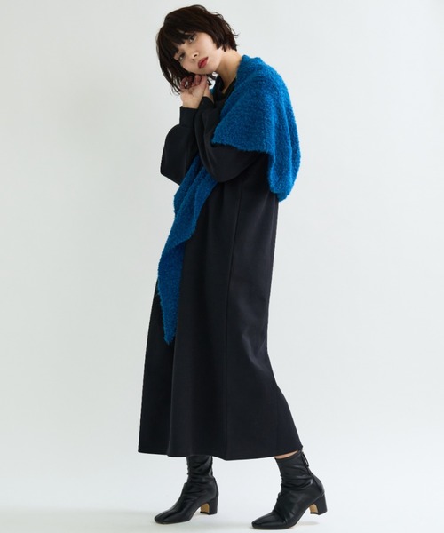 A.D.C.L.（エーディーシーエル）の「ダンボール素材 フード風デザイン ロングワンピース（ワンピース・レディース・杢グレー/ブラック・L/M）」の3枚目の写真