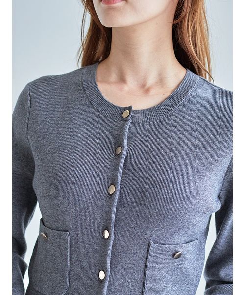 SNIDEL（スナイデル）の「Sustainableニットカーデ×ティアードスカートセット（ワンピース・レディース・グレー/イエロー/その他・0/1）」の8枚目の写真