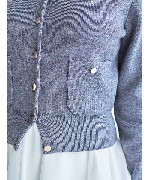 SNIDEL（スナイデル）の「Sustainableニットカーデ×ティアードスカートセット（ワンピース・レディース・グレー/イエロー/その他・0/1）」の9枚目の写真