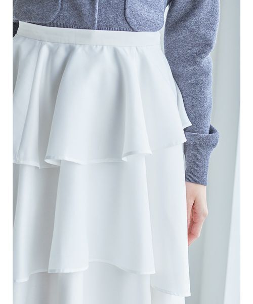 SNIDEL（スナイデル）の「Sustainableニットカーデ×ティアードスカートセット（ワンピース・レディース・グレー/イエロー/その他・0/1）」の11枚目の写真