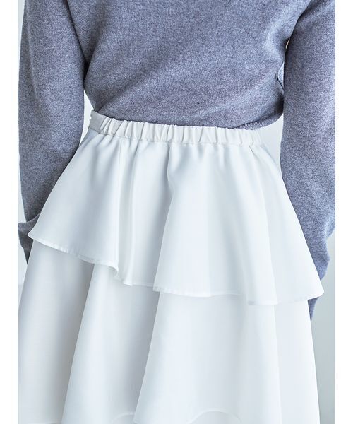 SNIDEL（スナイデル）の「Sustainableニットカーデ×ティアードスカートセット（ワンピース・レディース・グレー/イエロー/その他・0/1）」の15枚目の写真