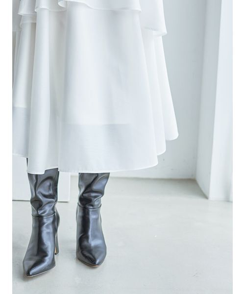 SNIDEL（スナイデル）の「Sustainableニットカーデ×ティアードスカートセット（ワンピース・レディース・グレー/イエロー/その他・0/1）」の16枚目の写真