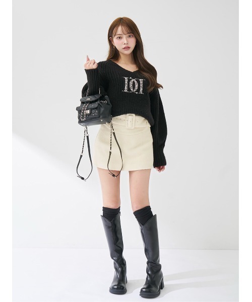 Darich（ダーリッチ）の「キルティングビジューミニリュック（バックパック/リュック・レディース・ホワイト/ピンク/サックスブルー/ブラック・FREE）」の11枚目の写真