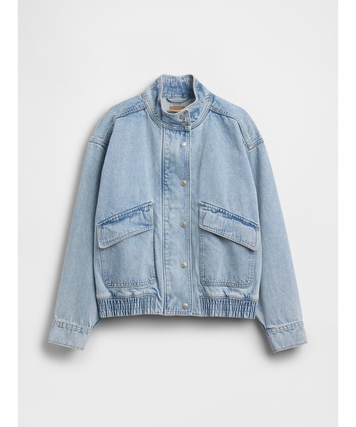 GAP（ギャップ）の「オーバーサイズ デニム ボンバージャケット（デニムジャケット・レディース・ライトインディゴブルー・S/M/XXS/XS/L）」の3枚目の写真