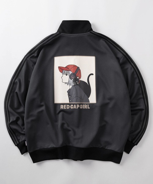 Red Cap Girl(レッドキャプガール)の「【70】【RCG/レッドキャップガール】サイドライン バックプリント トラックジャケット/ジャージ/メンズ/レディース/ユニセックス/セットアップ可能(ジャージ・メンズ・アイボリー/チャコールグレー/ブラック・XL/L/M)」の5枚目の写真