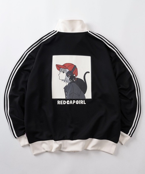 Red Cap Girl(レッドキャプガール)の「【70】【RCG/レッドキャップガール】サイドライン バックプリント トラックジャケット/ジャージ/メンズ/レディース/ユニセックス/セットアップ可能(ジャージ・メンズ・アイボリー/チャコールグレー/ブラック・XL/L/M)」の7枚目の写真