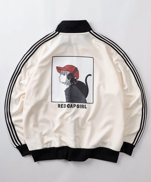 Red Cap Girl(レッドキャプガール)の「【70】【RCG/レッドキャップガール】サイドライン バックプリント トラックジャケット/ジャージ/メンズ/レディース/ユニセックス/セットアップ可能(ジャージ・メンズ・アイボリー/チャコールグレー/ブラック・XL/L/M)」の9枚目の写真