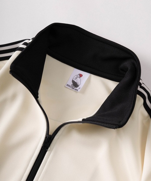Red Cap Girl(レッドキャプガール)の「【70】【RCG/レッドキャップガール】サイドライン バックプリント トラックジャケット/ジャージ/メンズ/レディース/ユニセックス/セットアップ可能(ジャージ・メンズ・アイボリー/チャコールグレー/ブラック・XL/L/M)」の11枚目の写真