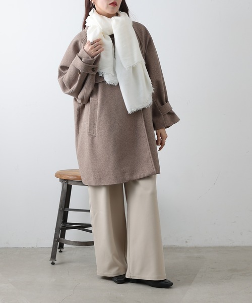 COLONY 2139（コロニートゥーワンスリーナイン）の「大判　ムジスストール（ストール/ショール・レディース・アイボリー/ライトグレー/ブルー/チャコールグレー/オフホワイト・FREE）」の13枚目の写真