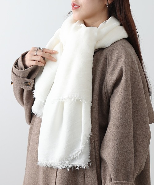 COLONY 2139（コロニートゥーワンスリーナイン）の「大判　ムジスストール（ストール/ショール・レディース・アイボリー/ライトグレー/ブルー/チャコールグレー/オフホワイト・FREE）」の10枚目の写真