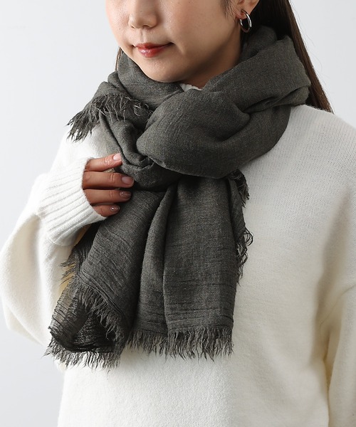 COLONY 2139（コロニートゥーワンスリーナイン）の「大判　ムジスストール（ストール/ショール・レディース・アイボリー/ライトグレー/ブルー/チャコールグレー/オフホワイト・FREE）」の14枚目の写真