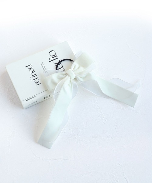 Rora(ローラ)の「グレース リボン ヘアゴム (3colors)(ヘアゴム・キッズ・ピンク/ブラック/アイボリー・FREE)」の15枚目の写真