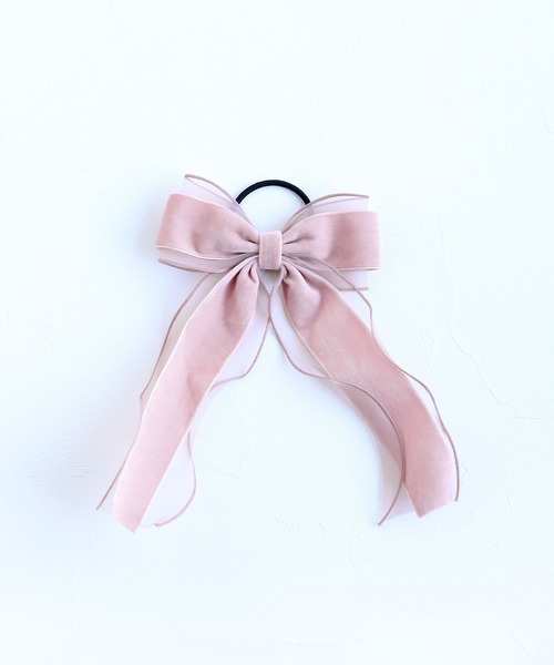 Rora(ローラ)の「グレース リボン ヘアゴム (3colors)(ヘアゴム・キッズ・ピンク/ブラック/アイボリー・FREE)」の17枚目の写真