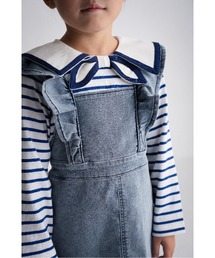 天竺2配ボーダーセーラー長袖Tシャツ