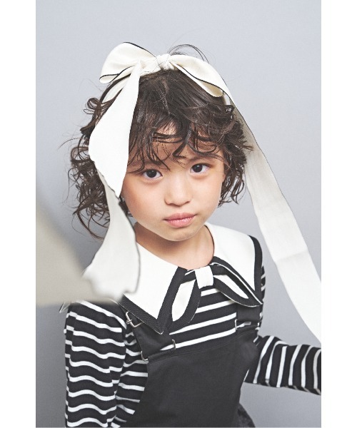 maarook（マルーク）の「天竺2配ボーダーセーラー長袖Tシャツ（Tシャツ/カットソー・キッズ・ブルー/ブラック・100cm/110cm/120cm/130cm/90cm）」の2枚目の写真