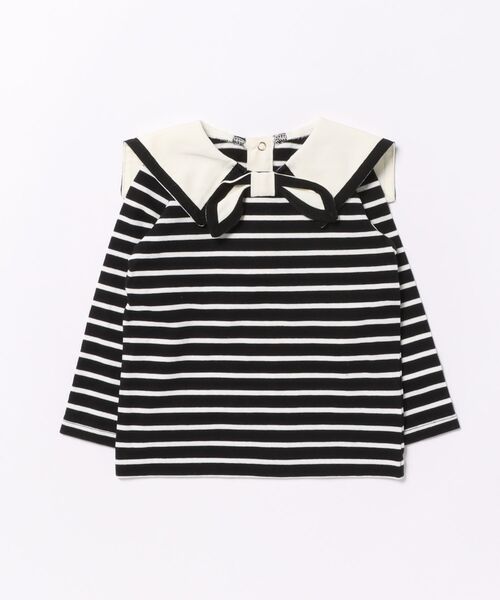 maarook（マルーク）の「天竺2配ボーダーセーラー長袖Tシャツ（Tシャツ/カットソー・キッズ・ブルー/ブラック・100cm/110cm/120cm/130cm/90cm）」の22枚目の写真