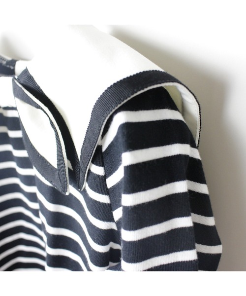 maarook（マルーク）の「天竺2配ボーダーセーラー長袖Tシャツ（Tシャツ/カットソー・キッズ・ブルー/ブラック・100cm/110cm/120cm/130cm/90cm）」の13枚目の写真