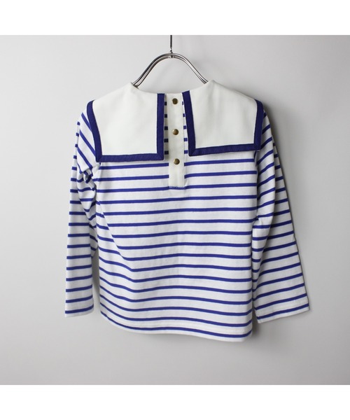 maarook（マルーク）の「天竺2配ボーダーセーラー長袖Tシャツ（Tシャツ/カットソー・キッズ・ブルー/ブラック・100cm/110cm/120cm/130cm/90cm）」の20枚目の写真