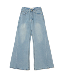 ROIDESROIS（ロワデロワ）の「ハイウエストロングブーツカットデニム（ライトブルー）（デニムパンツ）」