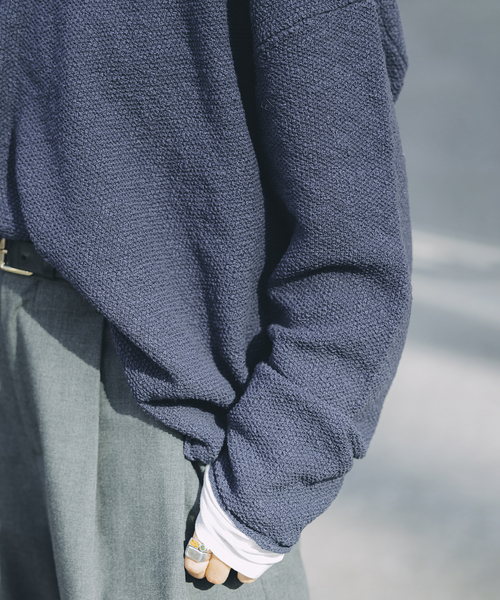 JOURNAL STANDARD（ジャーナルスタンダード）の「【fedit】スラブカノコプルオーバー（ニット/セーター・レディース・ホワイト/ネイビー・FREE）」の11枚目の写真