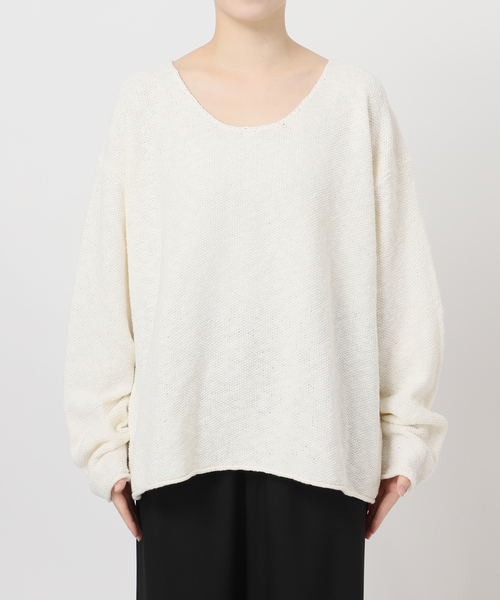 JOURNAL STANDARD（ジャーナルスタンダード）の「【fedit】スラブカノコプルオーバー（ニット/セーター・レディース・ホワイト/ネイビー・FREE）」の13枚目の写真