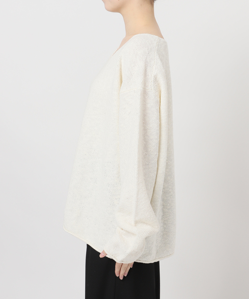 JOURNAL STANDARD（ジャーナルスタンダード）の「【fedit】スラブカノコプルオーバー（ニット/セーター・レディース・ホワイト/ネイビー・FREE）」の14枚目の写真