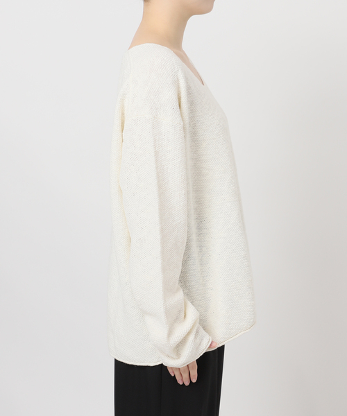 JOURNAL STANDARD（ジャーナルスタンダード）の「【fedit】スラブカノコプルオーバー（ニット/セーター・レディース・ホワイト/ネイビー・FREE）」の16枚目の写真