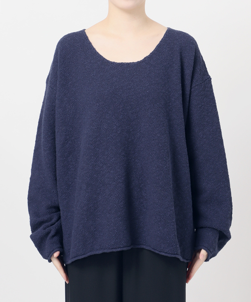 JOURNAL STANDARD（ジャーナルスタンダード）の「【fedit】スラブカノコプルオーバー（ニット/セーター・レディース・ホワイト/ネイビー・FREE）」の20枚目の写真