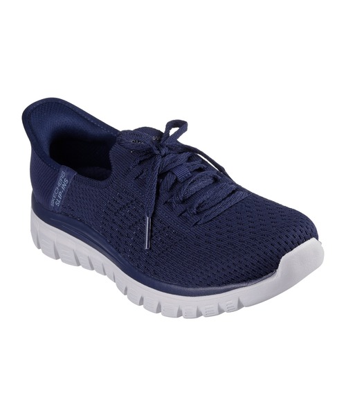 SKECHERS(スケッチャーズ)の「スケッチャーズ スリップインズ グレースフル - ファースト ブラッシュ(スニーカー・レディース・ベージュ/ネイビー/ブラック・23cm/23.5cm/24cm/24.5cm/22.5cm/25cm)」の2枚目の写真