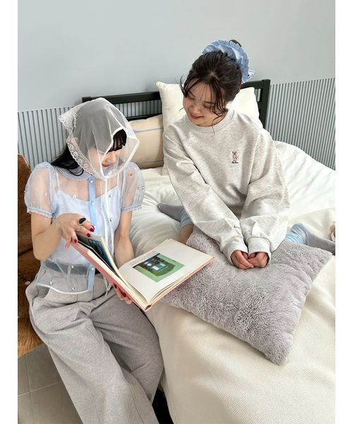 LILY BROWN（リリーブラウン）の「[L.B CANDY STOCK]ラウンドカラービジューブラウス（シャツ/ブラウス・レディース・ホワイト/ブラック/ブルー・F）」の15枚目の写真