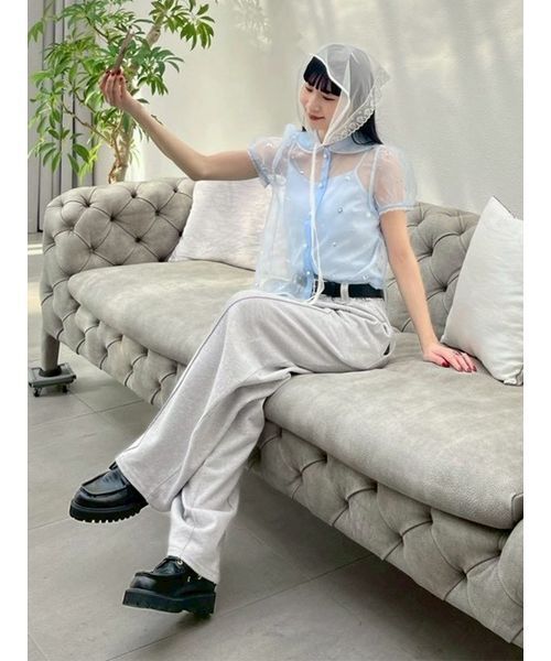 LILY BROWN（リリーブラウン）の「[L.B CANDY STOCK]ラウンドカラービジューブラウス（シャツ/ブラウス・レディース・ホワイト/ブラック/ブルー・F）」の17枚目の写真