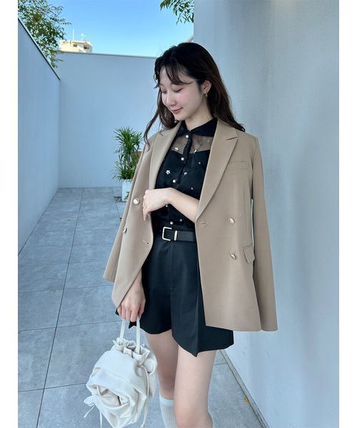 LILY BROWN（リリーブラウン）の「[L.B CANDY STOCK]ラウンドカラービジューブラウス（シャツ/ブラウス・レディース・ホワイト/ブラック/ブルー・F）」の20枚目の写真